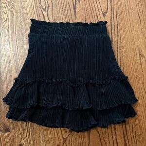DO+BE Black Pleated Mini Skirt